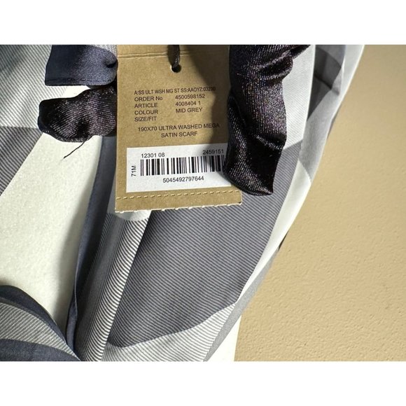 Burberry Silk Mega Check Scarf - Picture 5 of 5